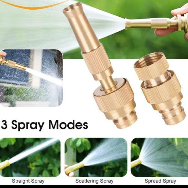 3 Spray Modes – Adjustable Powerful Water Gun Hose Metal Nozzle